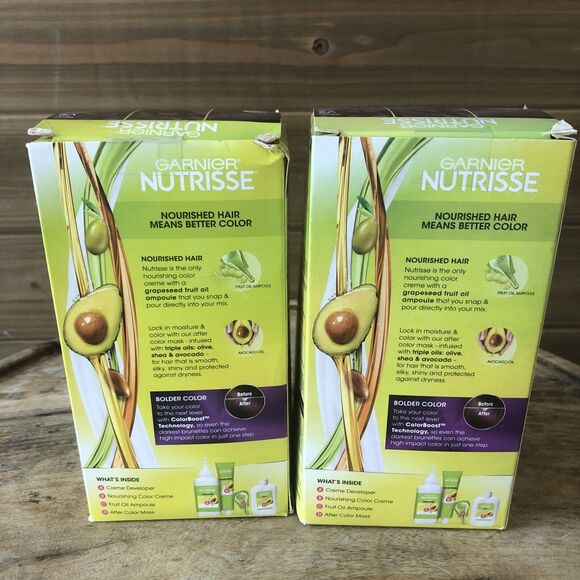 2 Pack Garnier Nutrisse Ultra Color Nourishing Color Creme V2Dark Intense Violet - Picture 5 of 6